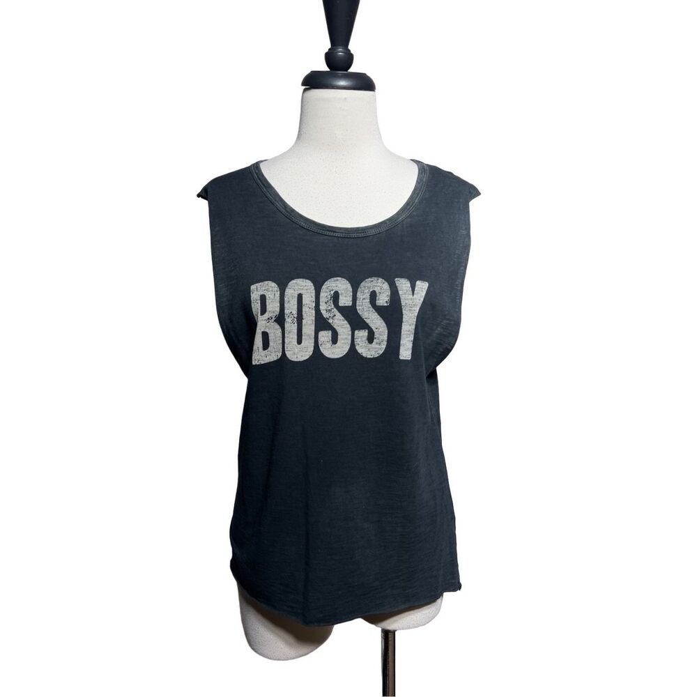 Tyler Jacobs Feel the Piece Sleeveless Burnout BOSSY Size Small